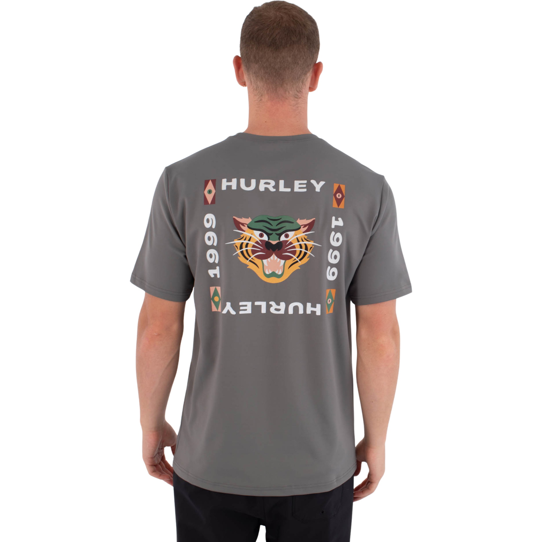 2026 Hurley Männer Regular Bolud Kurzarm-Lycra-Weste MLEU00005 - Dark Stone Grey